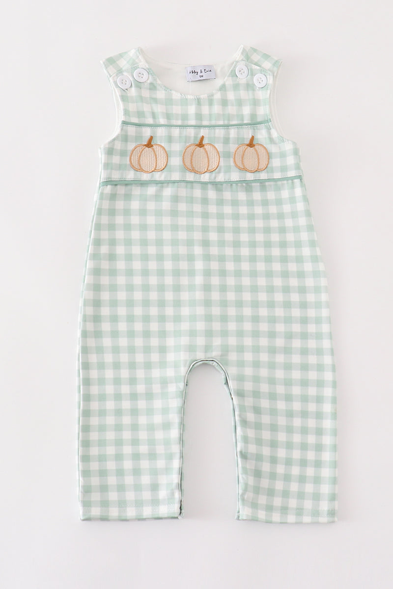 Green Gingham Pumpkin Boy Jonjon