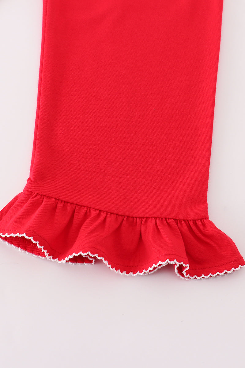 Red Ruffle Girl Pajama Set