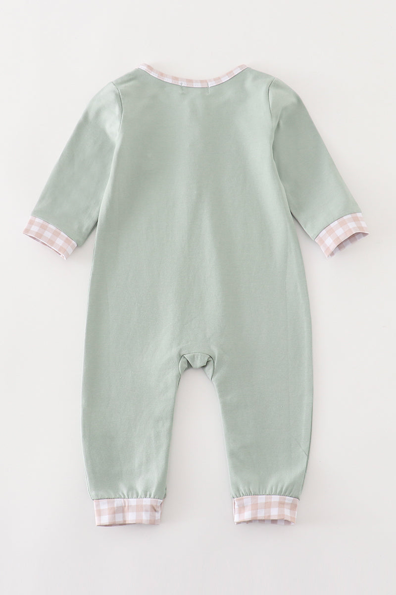 Green Turkey Boy Romper