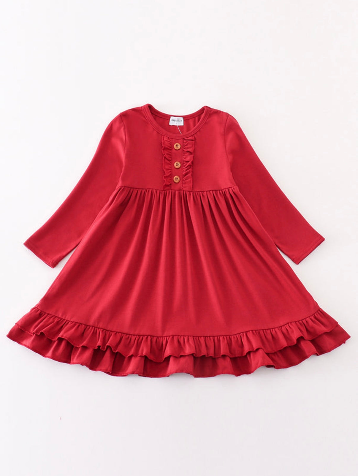 Maroon Ruffle Dress