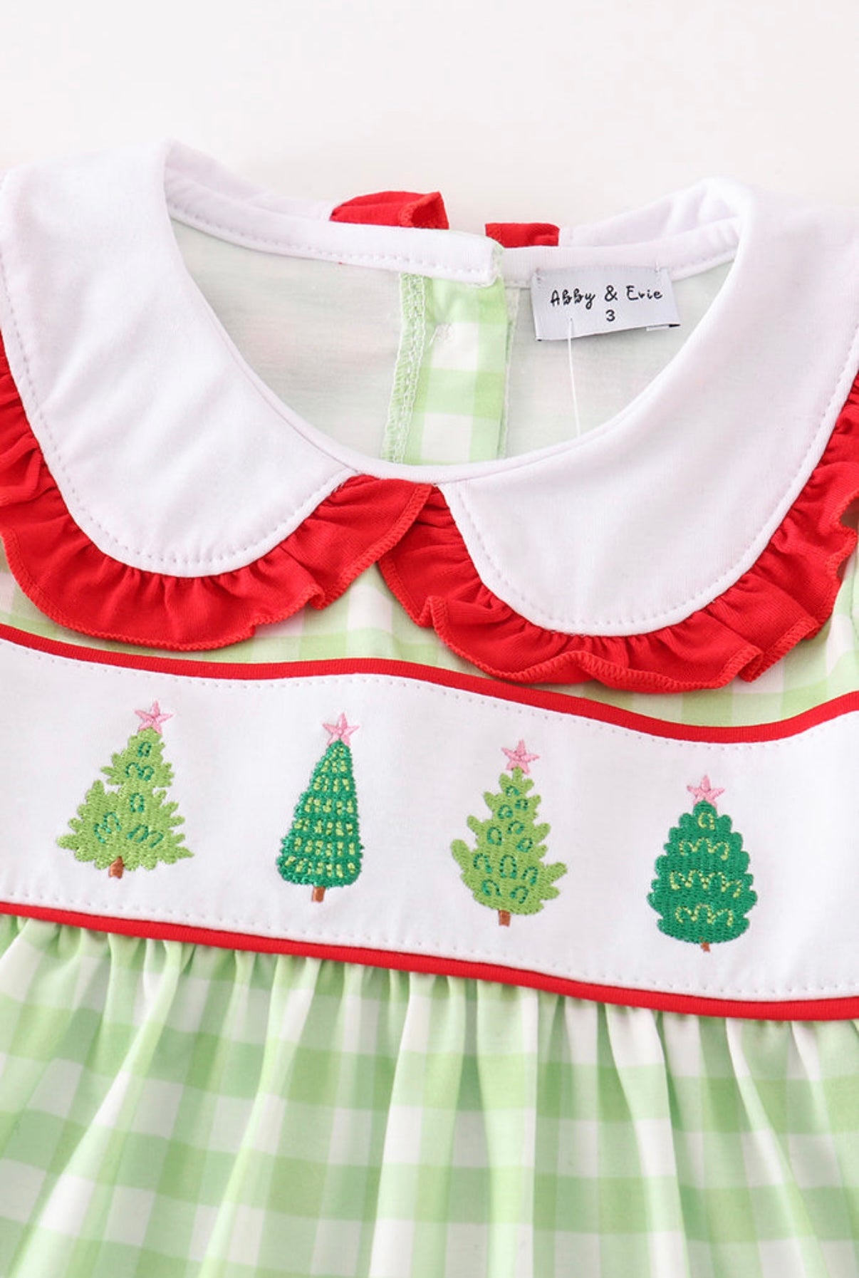 Christmas Tree Embroidery Dress