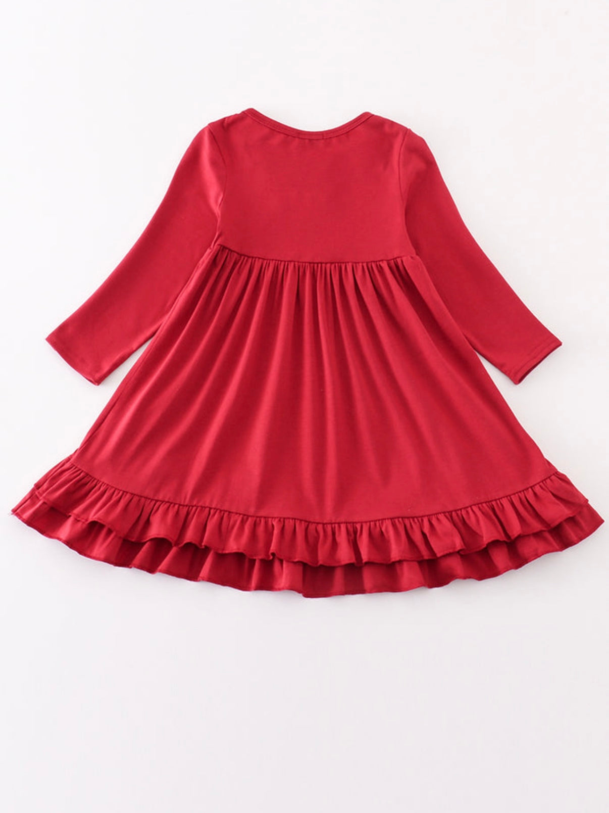 Maroon Ruffle Dress