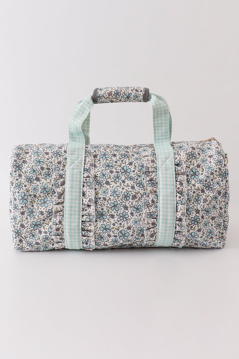 Green Floral Travel Bag