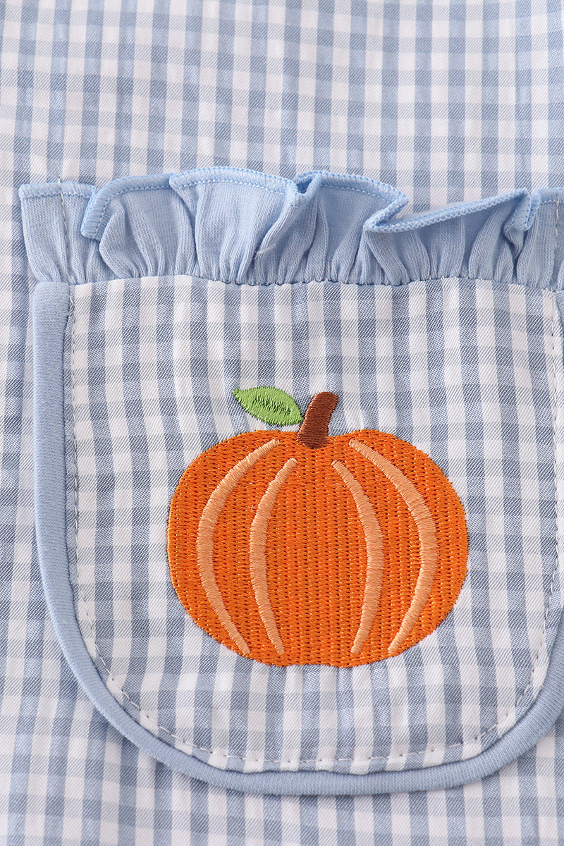 Blue Gingham Pumpkin Dress