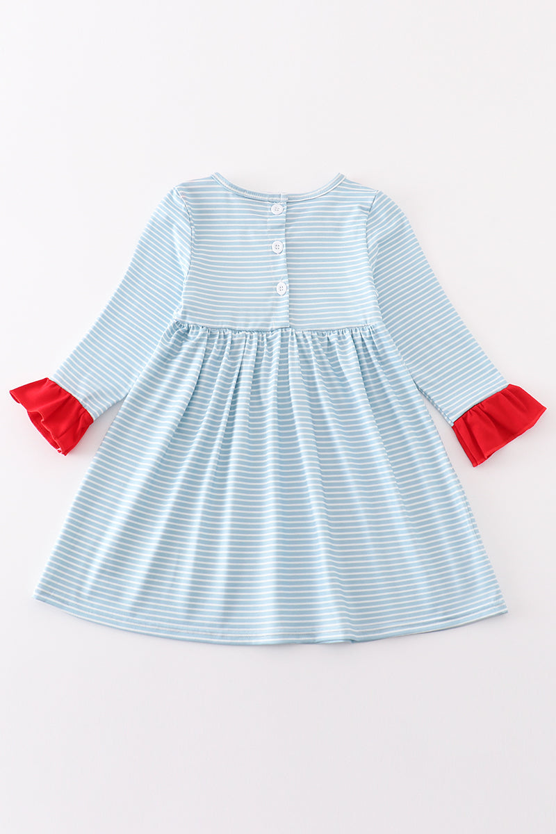 Blue Christmas Santa Dress