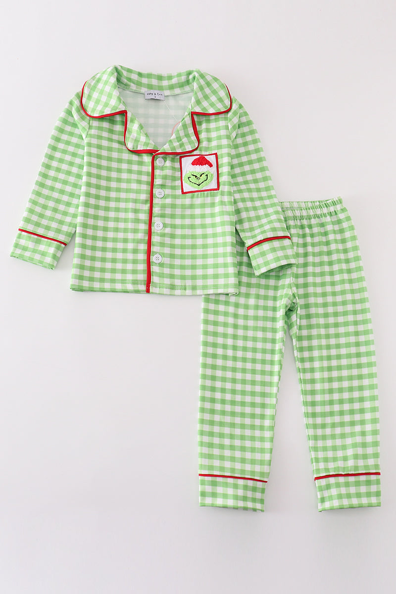 Christmas Grinch Boy Pajamas Set