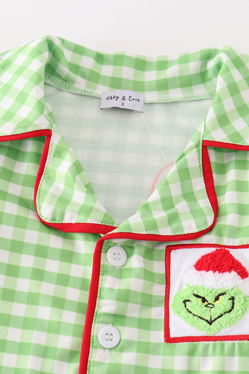 Christmas Grinch Boy Pajamas Set