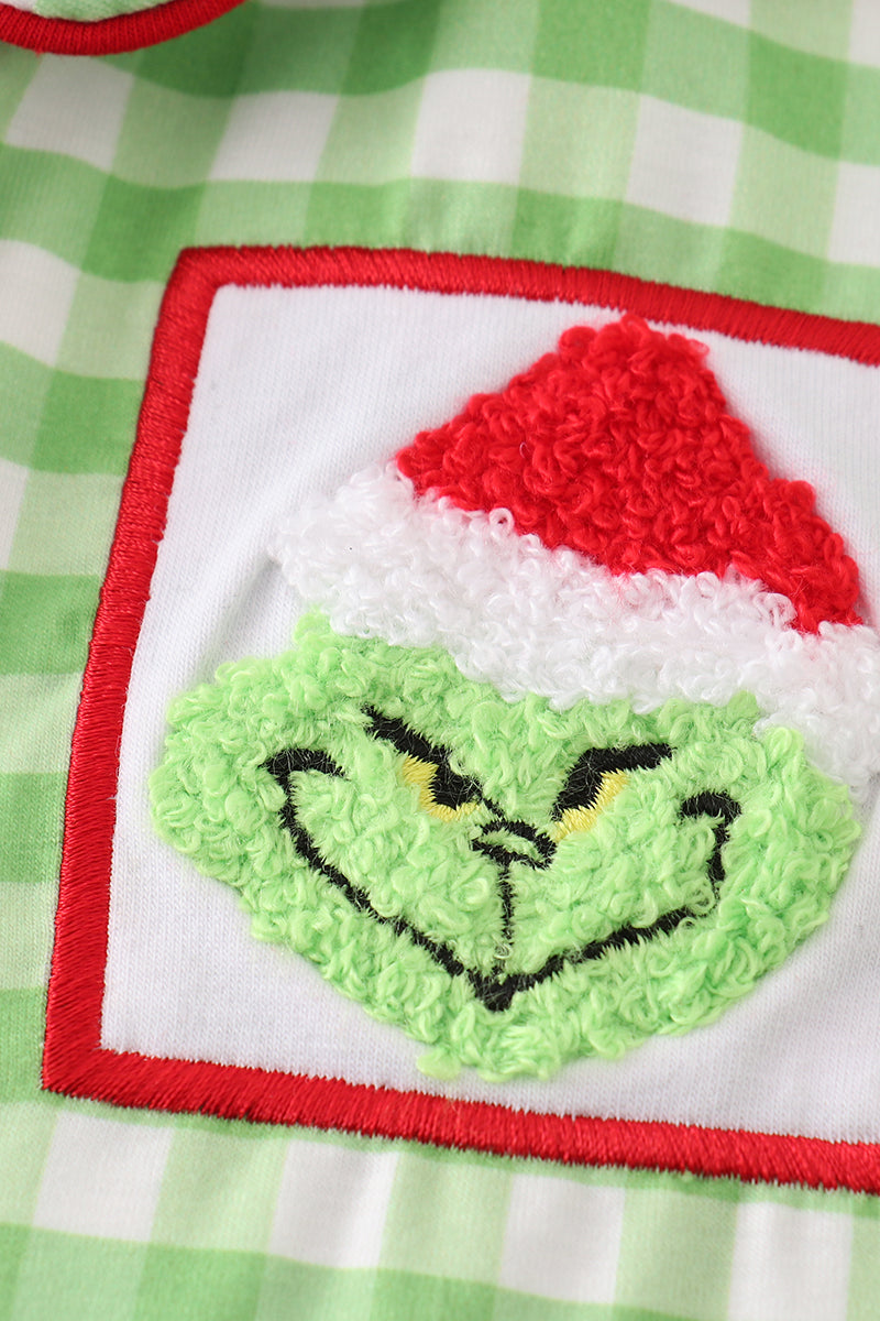 Christmas Grinch Ruffle Pajama Set